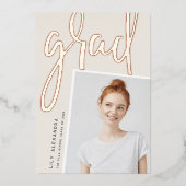 透視箔 |写真卒業のお知らせ 箔招待状 (正面)