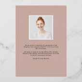 透視箔 |写真卒業のお知らせ 箔招待状 (裏面)