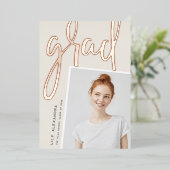 透視箔 |写真卒業のお知らせ 箔招待状 (立ち正面)