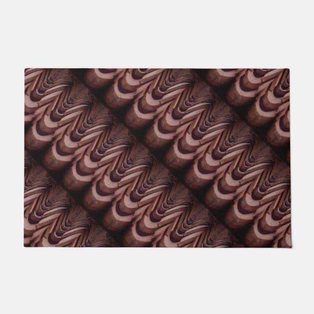 透視素朴可能な屋根タユニークイル ドアマット (正面)