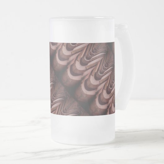 透視素朴可能な屋根タユニークイル フロストグラスビールジョッキ (正面右)