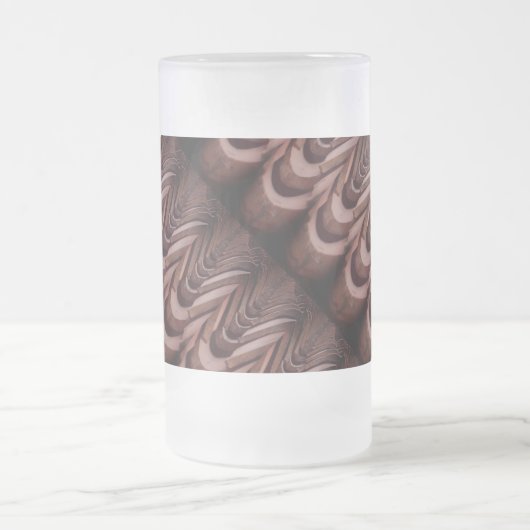 透視素朴可能な屋根タユニークイル フロストグラスビールジョッキ (中央)