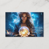 透視能力のサイキッククリスタルボール宇宙 名刺 (裏面)