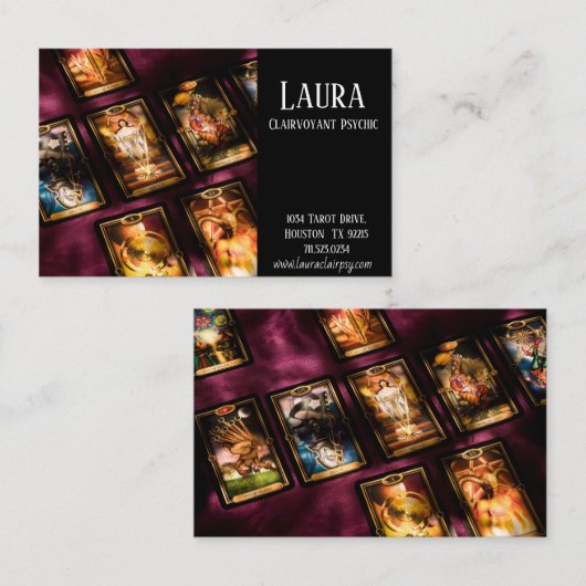 透視能力のサイキック・ビジネス・カード 名刺 (正面/裏面)