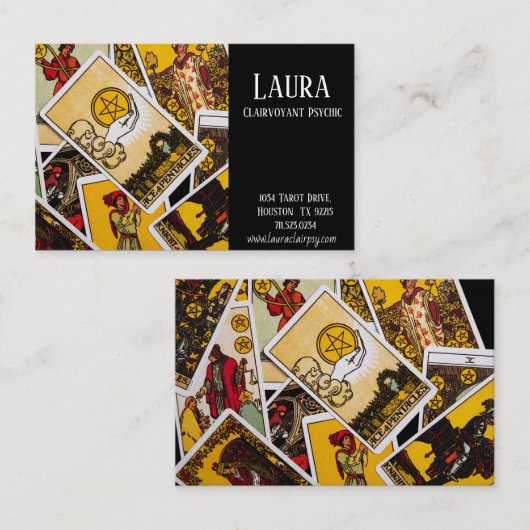 透視能力精神タロット星 名刺 (正面/裏面)