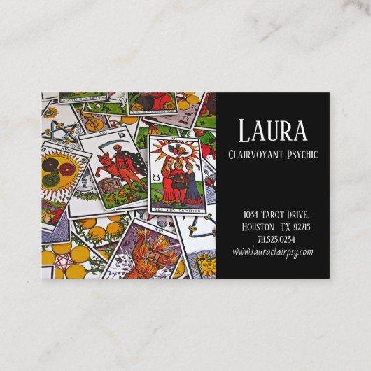 透視能力精神タロット 名刺 (正面)