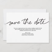 透過性のある2枚の写真のSave The Dateカード セーブザデート (裏面)