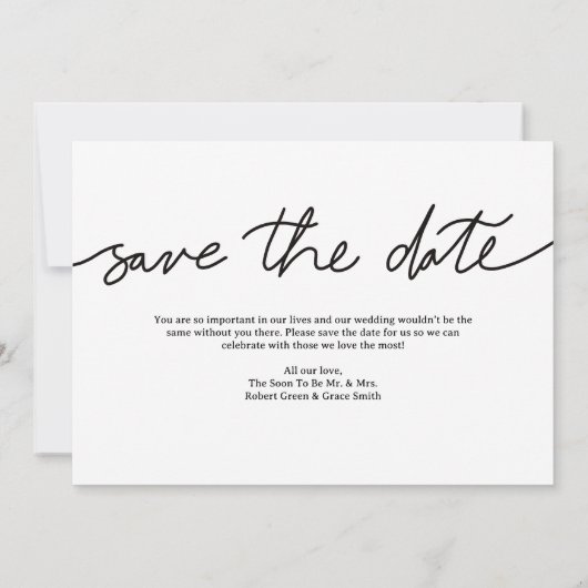 透過性のある2枚の写真のSave The Dateカード セーブザデート (裏面)