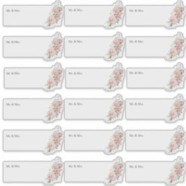 透過性ゲスト住所ラベル H2 ダスティローズ シール