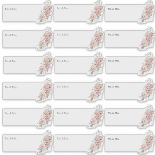 透過性ゲスト住所ラベル H2 ダスティローズ シール (正面)