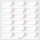 透過性ゲスト住所ラベル H2 ダスティローズ シール (シート)