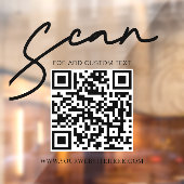 透過的 ミニマル モダン ビジネス QR コード ウィンドウサイン (シート2)
