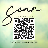 透過的 ミニマル モダン ビジネス QR コード ウィンドウサイン (シート3)