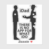 透過的「NO APP 4 iDAD」 シール (シート)