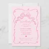 途中でピンク色の手を少し甘く描いた 招待状 (正面)