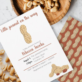 途中でピーナッツを少し食べる 招待状