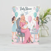 途中で喜びのバンドル!ベビーシャワーセレブに参加 案内状 (スタンド正面)