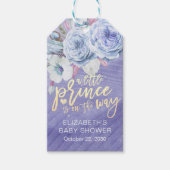 途中で小さな王子に赤ちゃんシャワー ギフトタグ (正面)