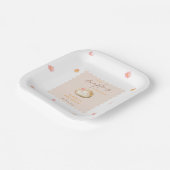 途中で小さな餃子かわいい赤ちゃんシャワー ペーパープレート (傾斜あり)