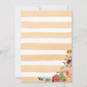 途中で少しブー金ゴールド秋の赤ちゃんシャワー 招待状 (裏面)