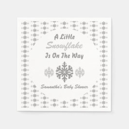 途中で少し雪の結晶 スタンダードカクテルナプキン