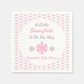 途中で少し雪の結晶 スタンダードカクテルナプキン (正面)