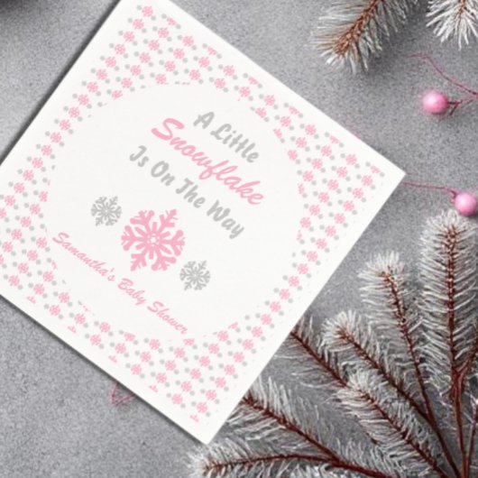 途中で少し雪の結晶 スタンダードカクテルナプキン