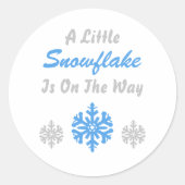 途中で少し雪の結晶 ラウンドシール (正面)