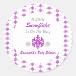 途中で少し雪の結晶 ラウンドシール