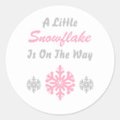 途中で少し雪の結晶 ラウンドシール (正面)