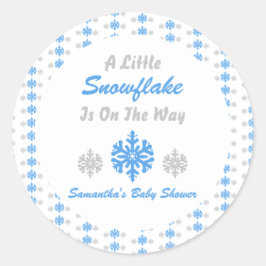 途中で少し雪の結晶 ラウンドシール