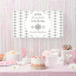 途中で少し雪の結晶 横断幕