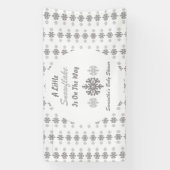 途中で少し雪の結晶 横断幕 (縦)