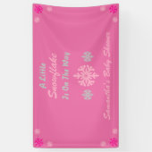 途中で少し雪の結晶 横断幕 (縦)