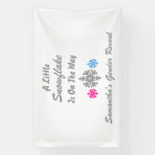 途中で少し雪の結晶 横断幕 (縦)