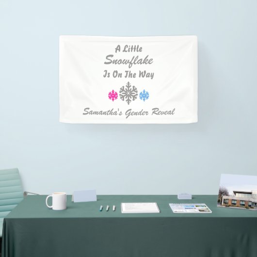 途中で少し雪の結晶 横断幕 (トレードショー)