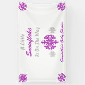 途中で少し雪の結晶 横断幕 (縦)