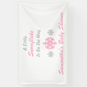 途中で少し雪の結晶 横断幕 (縦)