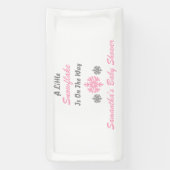 途中で少し雪の結晶 横断幕 (縦)