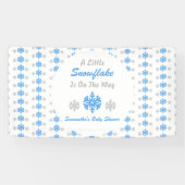 途中で少し雪の結晶 横断幕 (横)