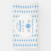 途中で少し雪の結晶 横断幕 (縦)