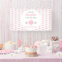 途中で少し雪の結晶 横断幕