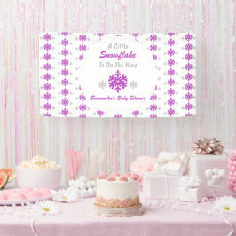 途中で少し雪の結晶 横断幕