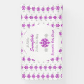 途中で少し雪の結晶 横断幕 (縦)