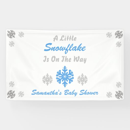 途中で少し雪の結晶 横断幕 (横)