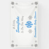 途中で少し雪の結晶 横断幕 (縦)