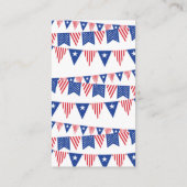 途中で爆竹を!7月4日の赤ちゃんシャワー エンクロージャーカード (裏面)