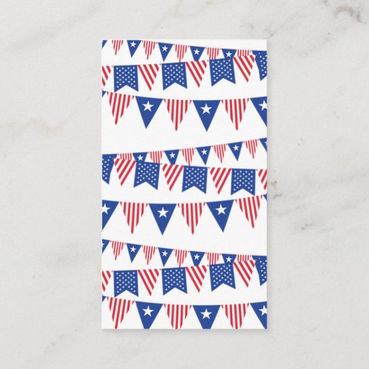 途中で爆竹を!7月4日の赤ちゃんシャワー エンクロージャーカード (裏面)