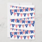 途中で爆竹を!7月4日の赤ちゃんシャワー サンキューカード (裏面)