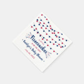 途中で爆竹を！7月4日の赤ちゃんシャワー スタンダードカクテルナプキン (角)